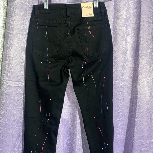 Black Blue Topic Pants w/ Paint - Picture 8 of 11